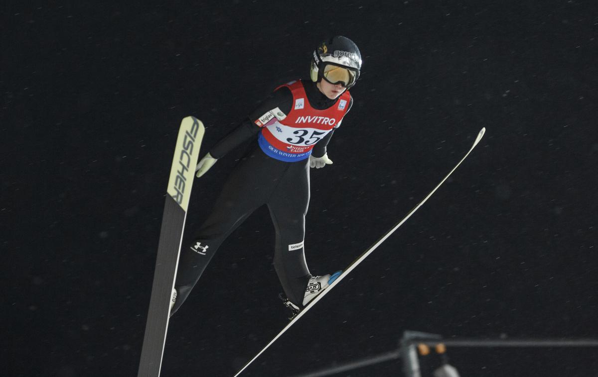 smučarski skoki Ema Klinec | Ema Klinec je uvodno tekmo svetovnega pokala končala na drugem mestu. | Foto Guliverimage