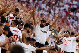 finale evropske lige Sevilla Roma navijači