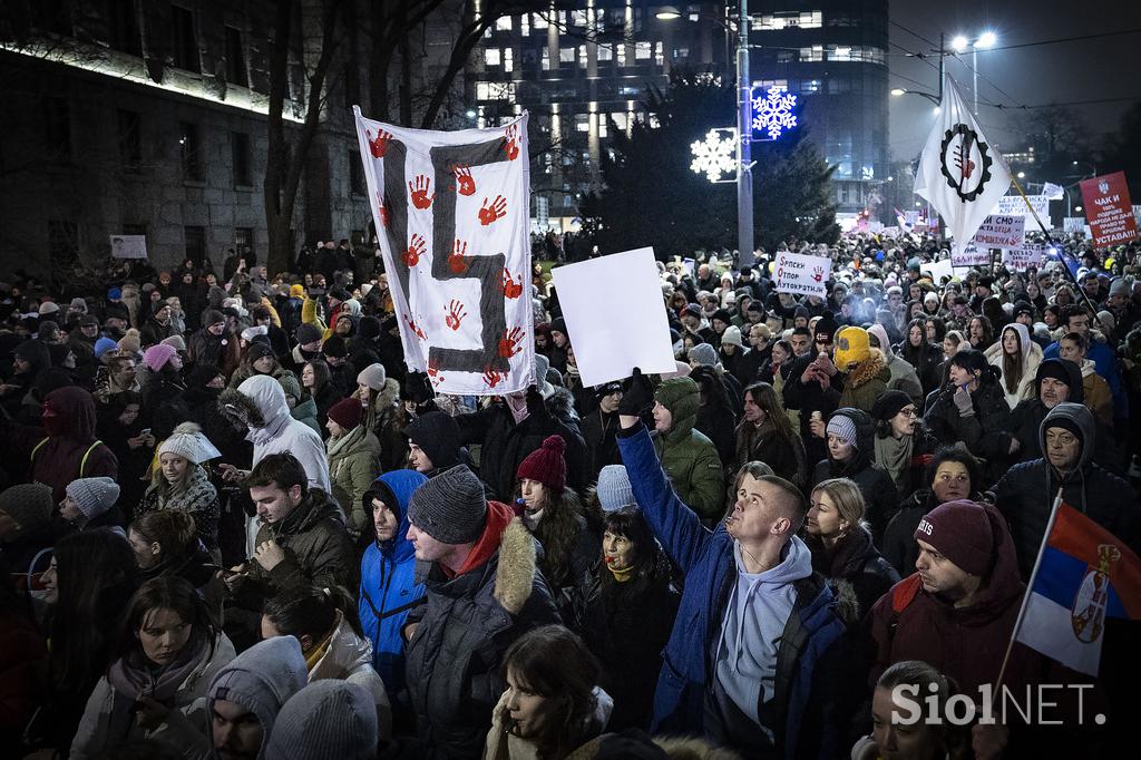 Beograjski protest RTS