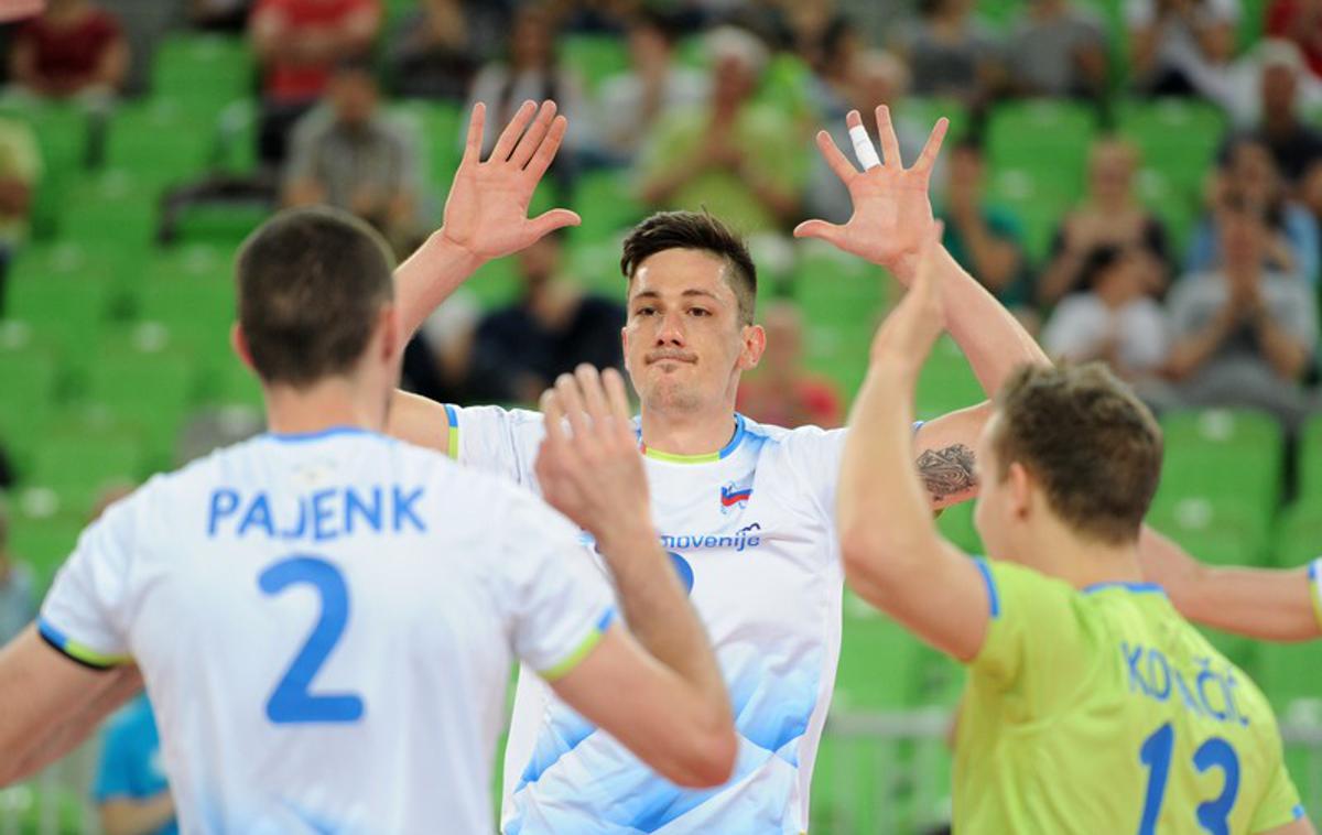 slovenska odbojkarska reprezentanca Slovenija Latvija | Foto OZS