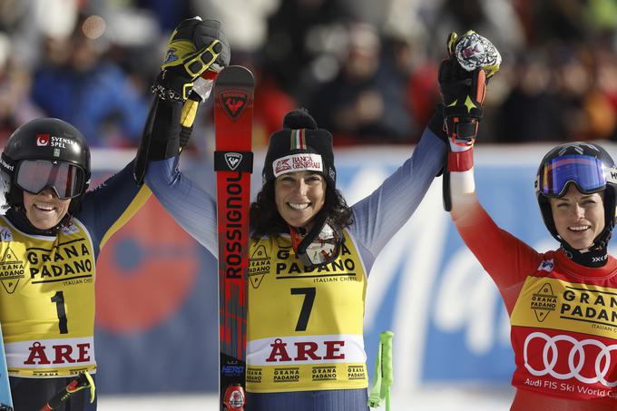 Najboljša trojica. Lara Gut-Behrami ima pred zadnjo tekmo 95 točk prednosti pred Brignonejevo. | Foto: Guliverimage