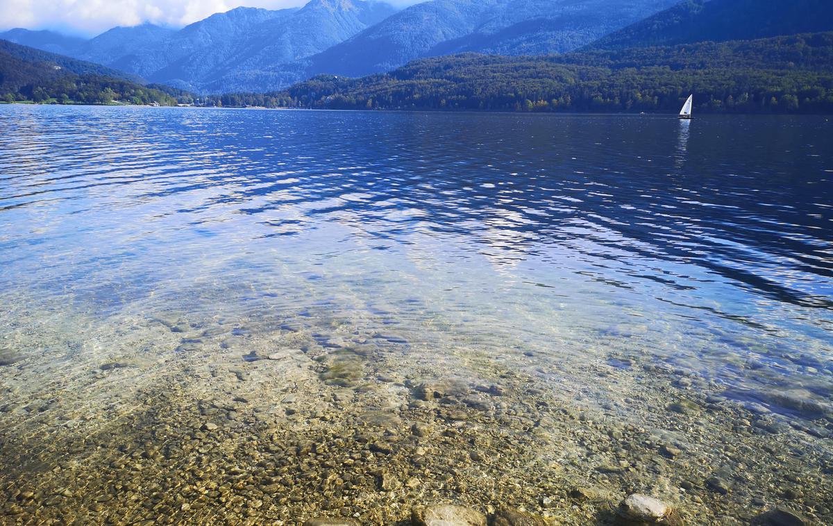 Bohinjsko jezero | Po Bohinjskem jezeru se ni dovoljeno voziti s plovili na motorni pogon. | Foto Gregor Pavšič