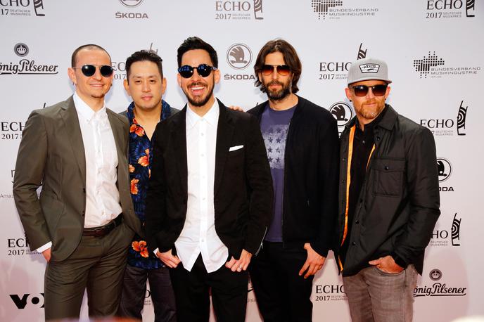 Linkin Park | Nekdanji člani skupine Linkin Park (od leve proti desni): pokojni Chester Bennington, Joe Hahn, Mike Shinoda, Rob Bourdon in Dave Farell. | Foto Guliverimage