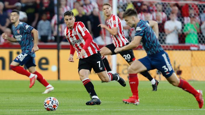 Brentford je navijače Arsenala takoj spravil v slabo voljo. | Foto: Guliverimage/Vladimir Fedorenko