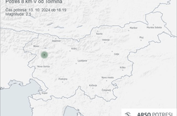 Potresni sunek v bližini Tolmina