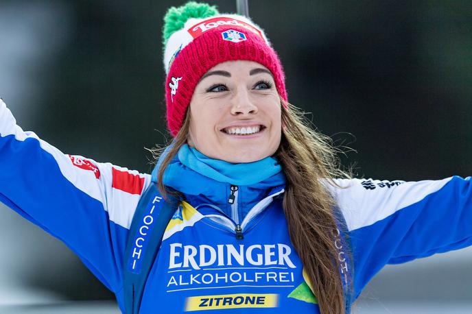 Dorothea Wierer | Dorothea Wierer se je z reprezentančnim soigralcem Lukasom Hoferjem razveselila zmage v mešanih parih. | Foto Sportida