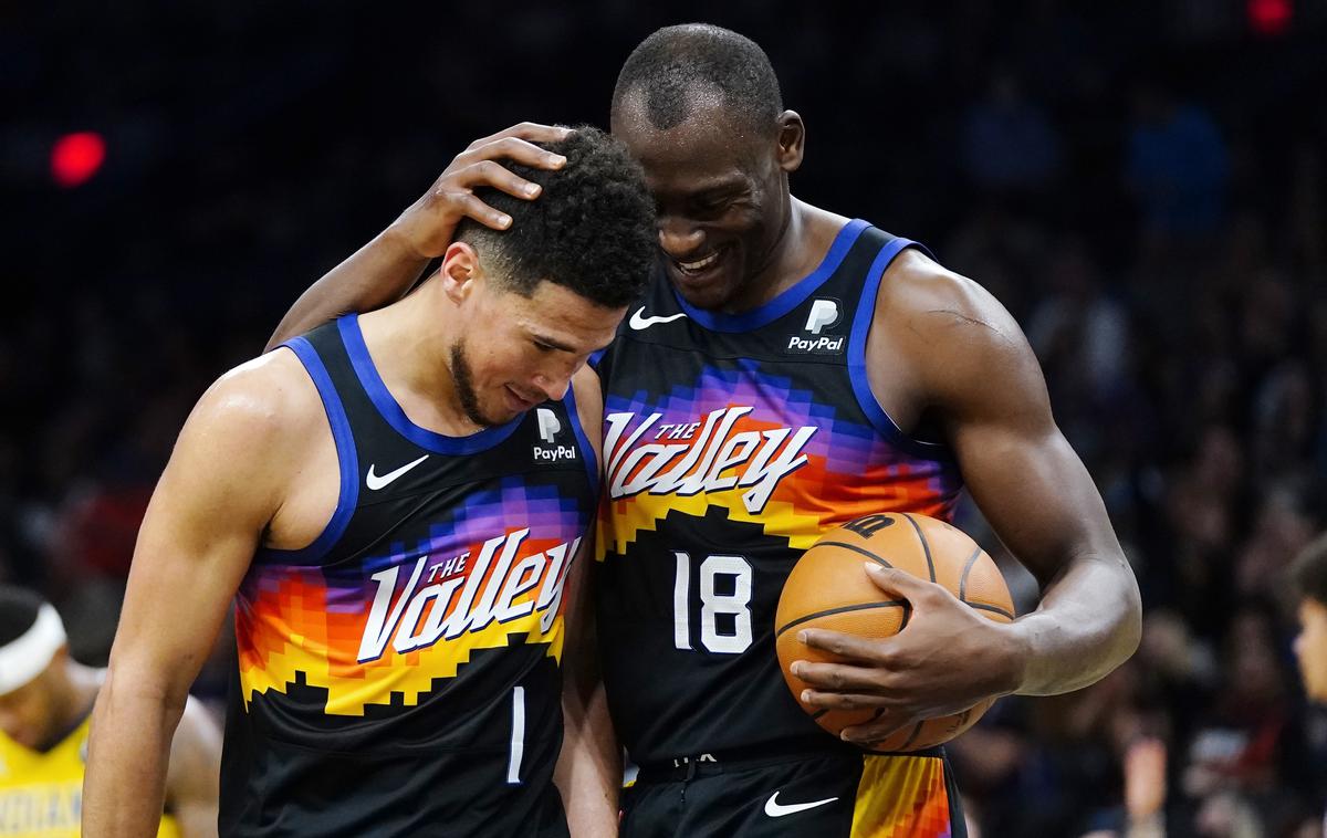 Phoenix Suns, Devin Booker, Bismack Biyombo | Phoenix je zmagal še šestič zapored. | Foto Guliverimage