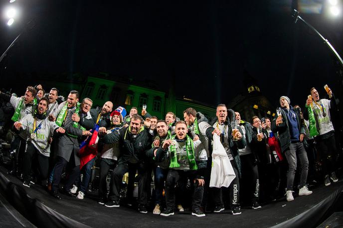 Sprejem rokometaši Ljubljana | Foto Vid Ponikvar