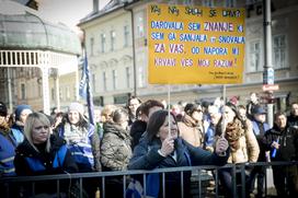 protest stavka Ljubljana Sviz