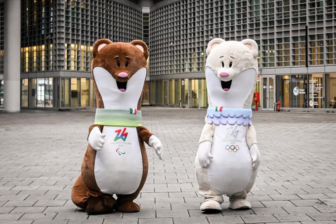 Maskoti 2026 sta hermelina Tina in Milo, izpeljanki iz prizorišč Cortina in Milano. | Foto: Guliverimage