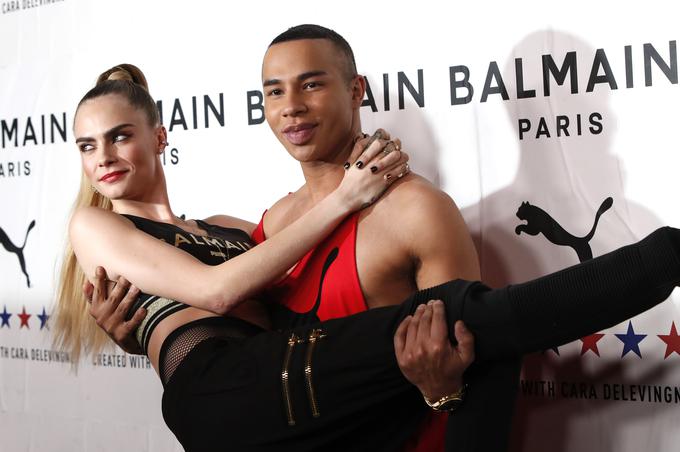 Olivier Rousteing z manekenko Caro Delevingne leta 2019 | Foto: Guliverimage/Imago Lifestyle