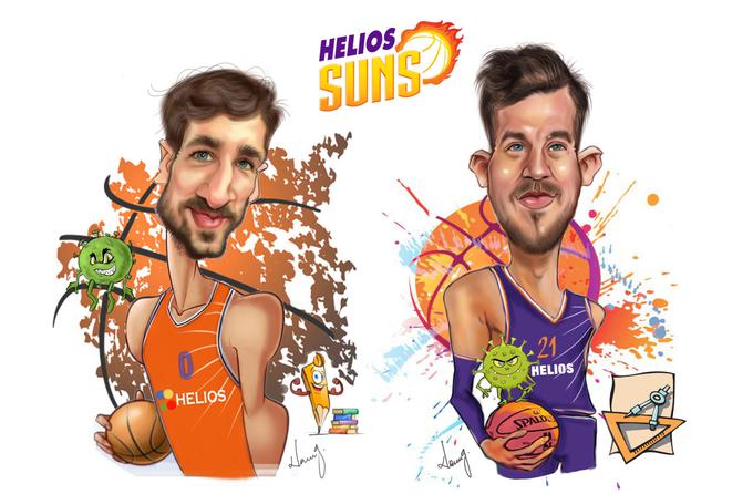 Tadej Ferme in Blaž Mahkovic v očeh Danice Guberinič | Foto: Helios Suns