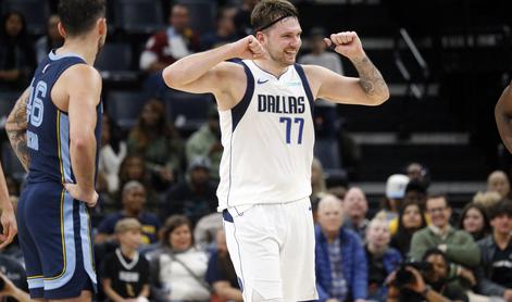 Luka Dončić čaral v Memphisu in pisal zgodovino v ligi NBA