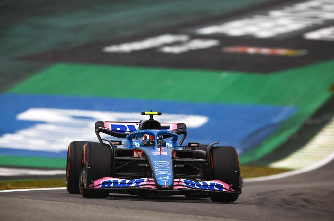 Esteban Ocon (Alpine) je bil najhitrejši na prostem treningu dirkačev formule 1 v Braziliji.
 | Foto: Guliverimage/Vladimir Fedorenko