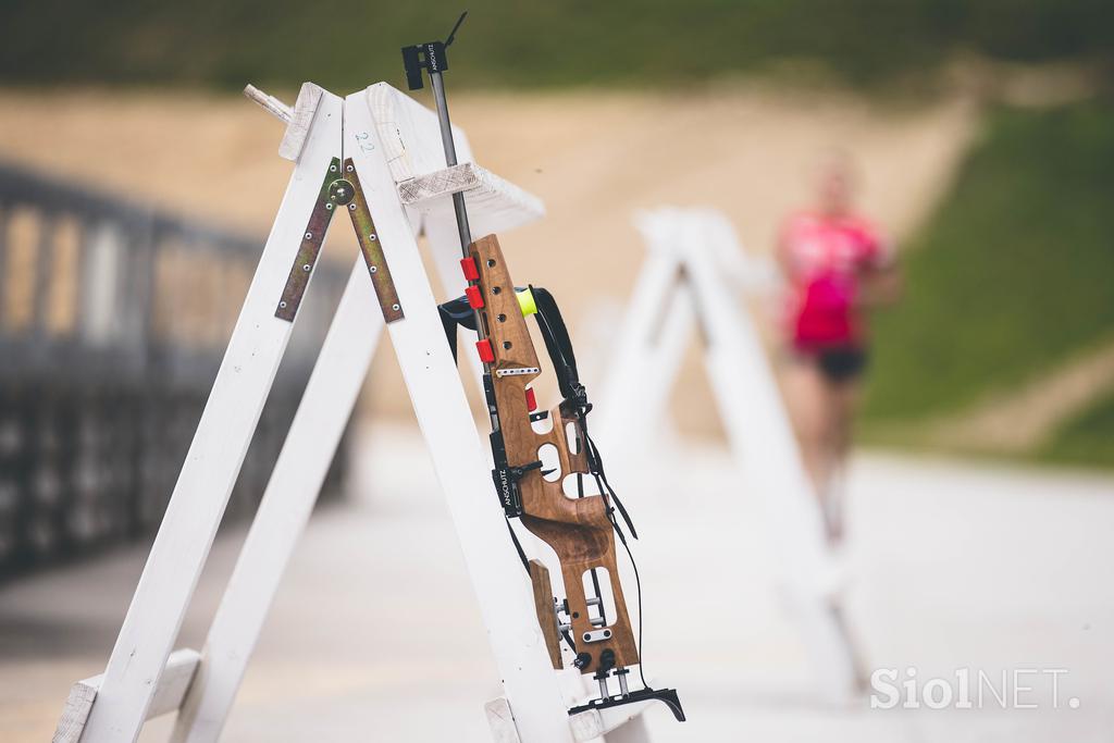 trening biatlon streljanja Anamarija Lampič