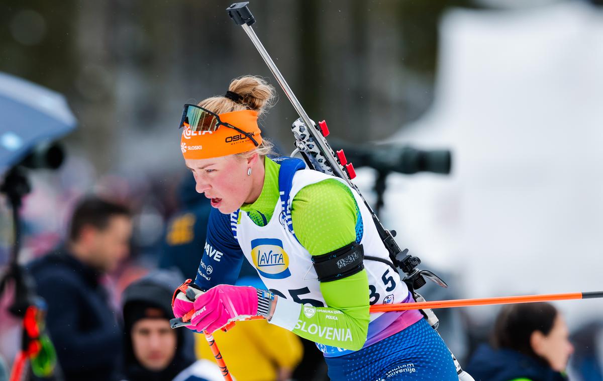 Anamarija Lampič, Pokljuka 2025 | Anamarija Lampič: Tekma je bila težka, obenem pa super, saj smo na Pokljuki. | Foto Aleš Fevžer