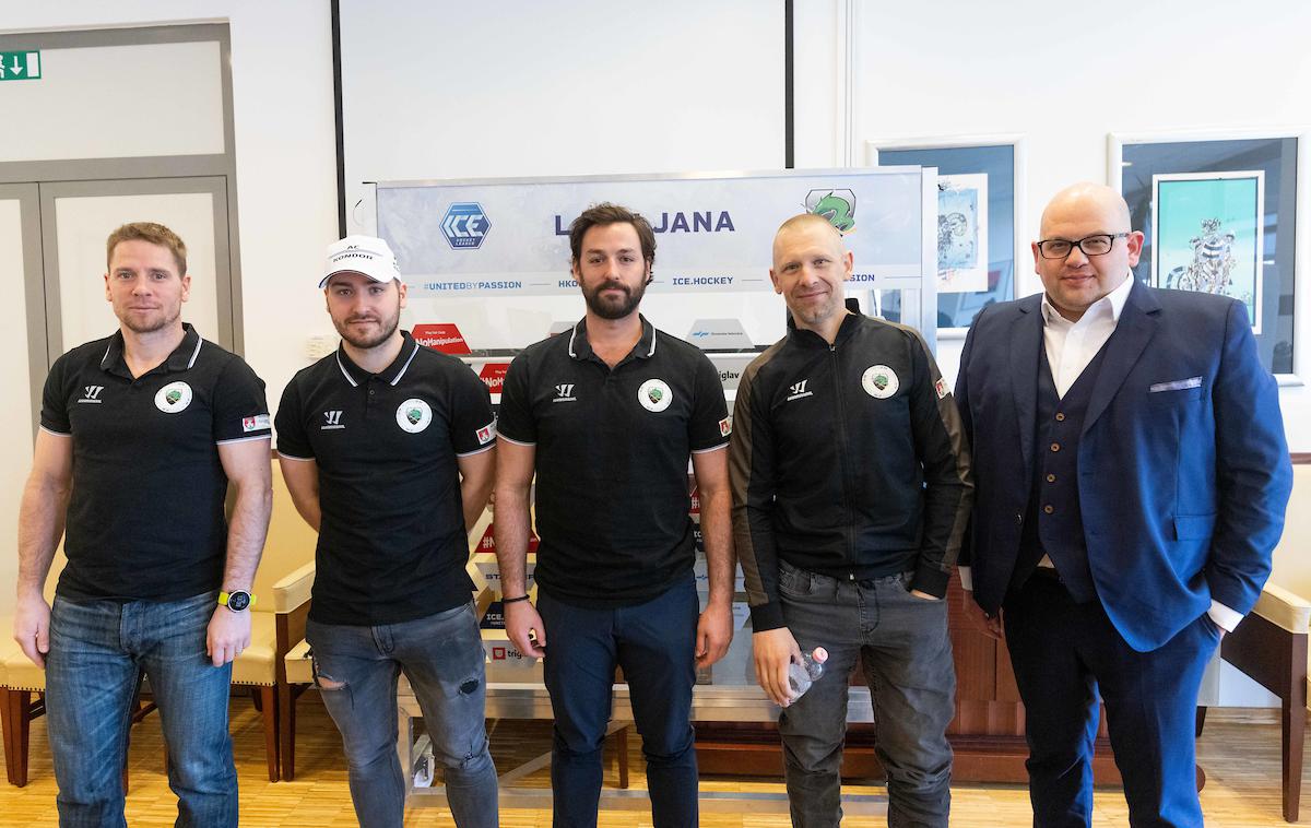 HK Olimpija novinarska konferenca pred četrtfinalom IceHL | HK SŽ Olimpija v sredo začenja četrtfinale lige lceHL, v katerem ji bo nasproti stal Beljak. | Foto Vid Ponikvar/Sportida