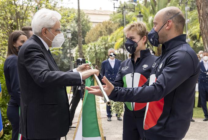 Pri italijanskem predsedniku Sergiu Mattarelli pred olimpijskimi igrami v Tokiu | Foto: Guliverimage