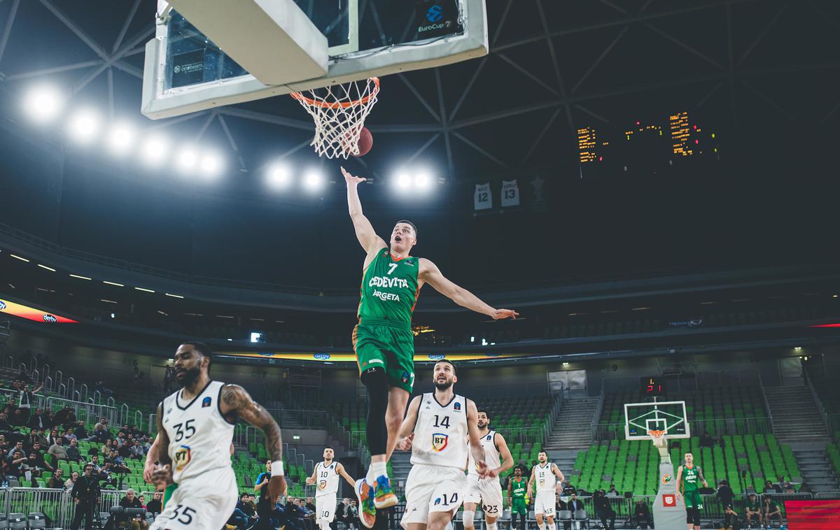 Eurocup Cedevita Olimpija Cluj Amar Alibegović | Cedevita Olimpija je bila v Stožicah znova prekratka. | Foto Grega Valančič/Sportida