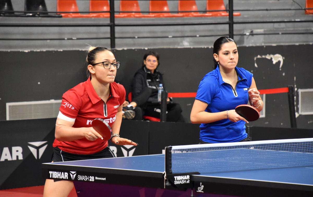 Sara Tokić in Luciana Mitrofan | Sara Tokić in Luciana Mitrofan sta si v Skopju priborili srebrno odličje. | Foto worldtabletennis.si