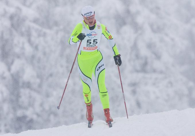 Leta 2005 se je na Alpskem pokalu v Oberstdorfu veselila zmage, na tekmah kontinentalnega pokala in pokala Fis je zbrala še kopico uvrstitev med najboljših 10, v svetovnem pokalu pa je najboljše izide dosegala kot članica štafet. | Foto: Vid Ponikvar