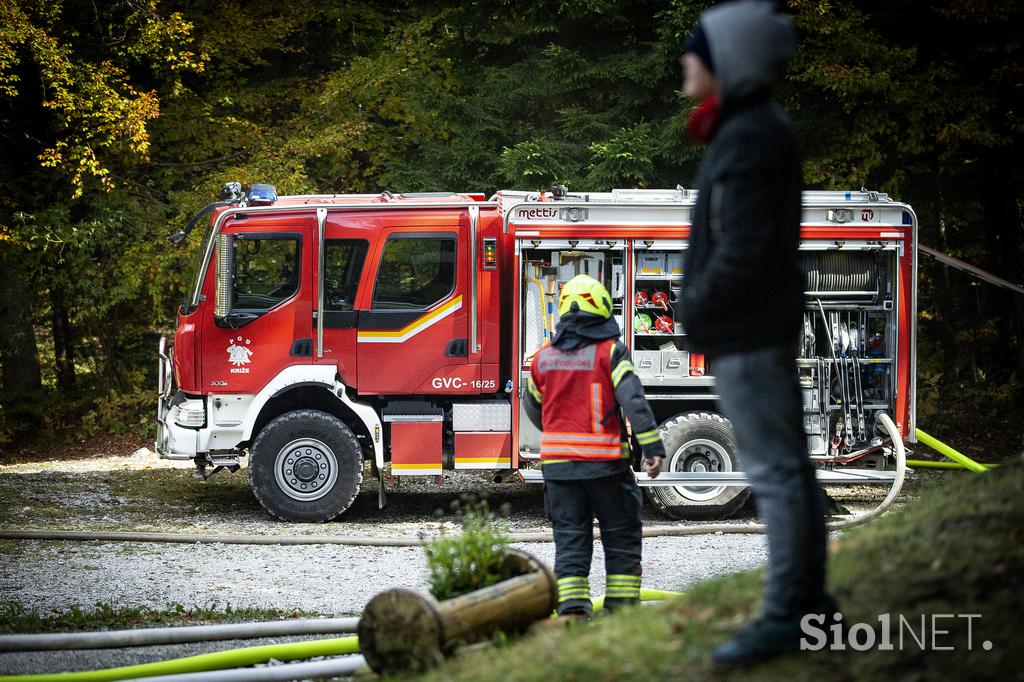 Gasilska vaja na domu pod Storžičem