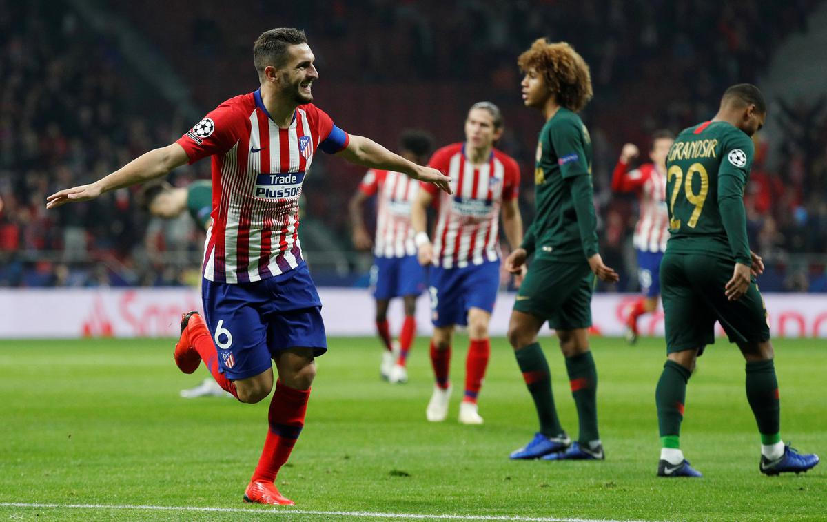 Atletico Madrid Monaco | Atletico je z 2:0 premagal Monaco in si zagotovil osmino finala. | Foto Reuters