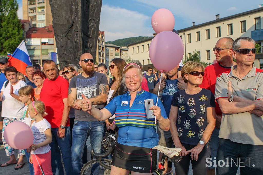 Sprejem za Primoža Rogliča v Zagorju