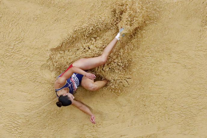 Ivana Španović | Srbska atletinja Ivana Španović je zaradi poškodbe stegenske mišice morala odpovedati nastop na dvoranskem evropskem prvenstvu. | Foto Reuters