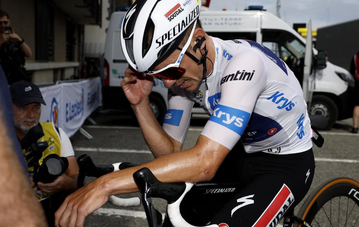 Remco Evenepoel, TDF 2024 | Remco Evenepoel se je po operaciji oglasil iz bolnišnice | Foto Reuters