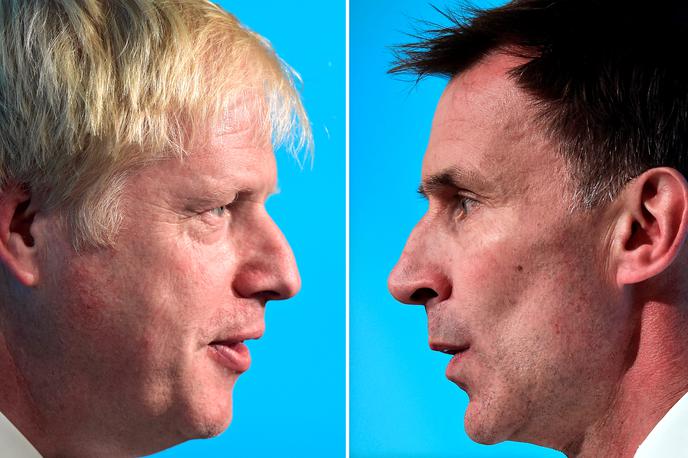 Boris Johnson in Jeremy Hunt | Za novega vodjo konservativcev in s tem položaj britanskega predsednika vlade kandidirata Boris Johnson in Jeremy Hunt. | Foto Reuters