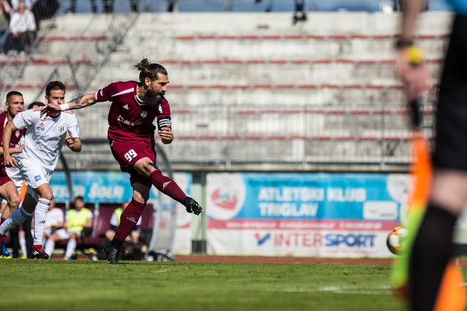 V soboto ga je Luka Majcen dvakrat premagal z bele točke. | Foto: Grega Valančič/Sportida