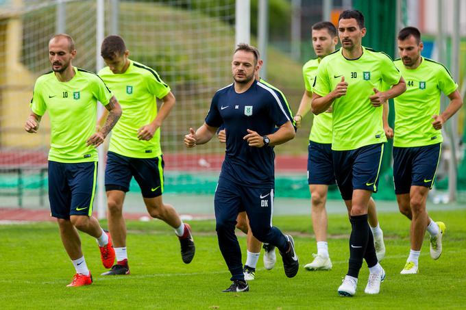 Na čelu nogometašev Olimpije, ki nabirajo kondicijo za sezono 2018/19, sta bila kapetan Branko Ilić in Goran Brkić. | Foto: Žiga Zupan/Sportida