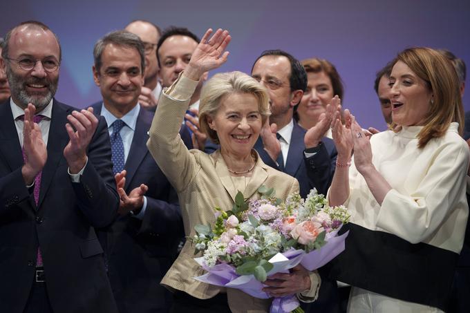 Ursulo von der Leyen je Evropska ljudska stranka (EPP) v Bukarešti izvolila za glavno kandidatko na evropskih volitvah. | Foto: Reuters