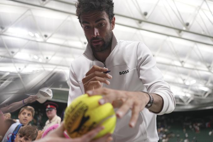 Matteo Berrettini se je uvrstil v osmino finala Wimbledona. | Foto: Guliverimage