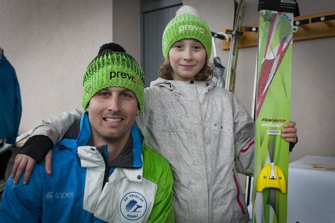 Nika Prevc trener Anže Brankovič | Foto: Bojan Puhek