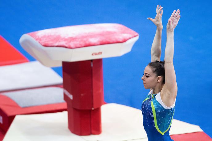 gimnastika, Koper, svetovni pokal, 1. dan, Tjaša Kysselef | Tjaša Kysselef je uspešno prestala kvalifikacije na preskoku. | Foto Sportida