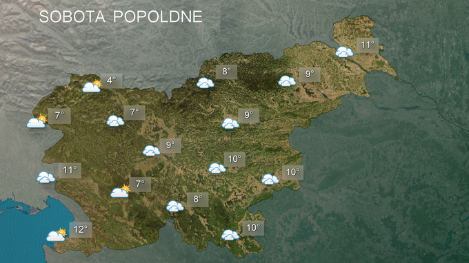 V soboto popoldne se bo pooblačilo. | Foto: 