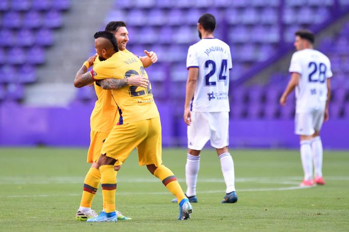 Lionel Messi | Lionel Messi se je z 20. podajo v letošnji sezoni spet vpisal med rekorderje. Postal je prvi igralec v španski ligi in drugi igralec v tem tisočletju, ki je v eni sezoni dosegel najmanj 20 golov in prispeval najmanj 20 asistenc.  | Foto Getty Images