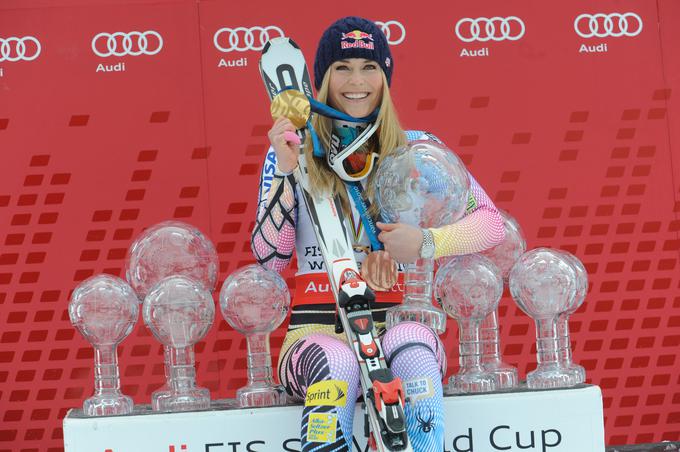 Lindsey Vonn je zbrala štiri velike in kar 16 malih kristalnih globusov. | Foto: Getty Images