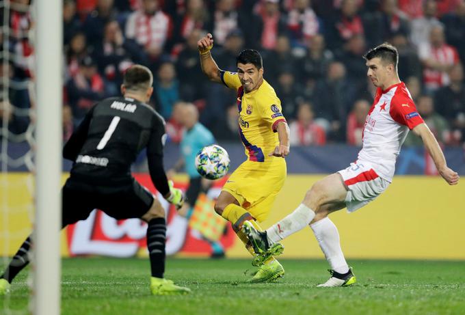 Luis Suarez v ligi prvakov ni zadel v polno na gostovanjih že štiri leta. | Foto: Reuters