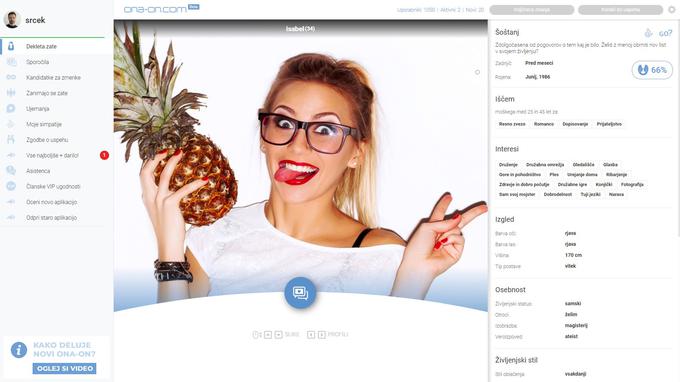 Profil uporabnika na prenovljeni PWA aplikaciji ona-on.com. | Foto: 