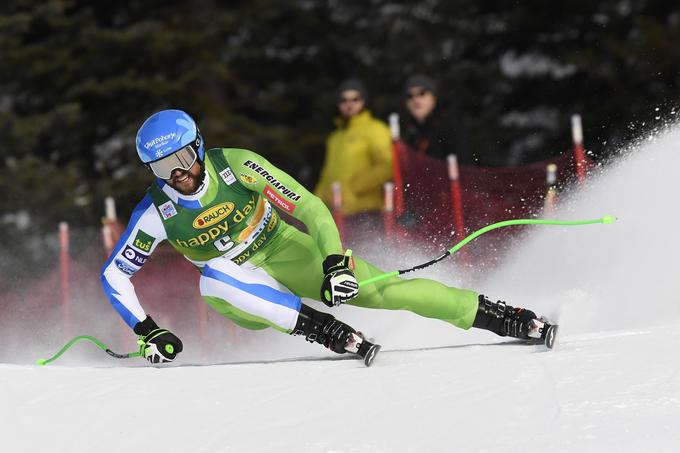 Boštjan Kline in prve točke na novih smučeh. | Foto: Reuters