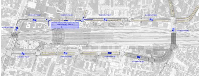 predlog ureditve Vilharjeve ceste | Foto: Slovenske železnice