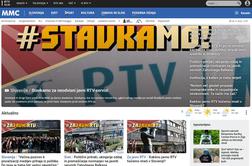 Na RTV Slovenija so stavkajoči zavzeli programe