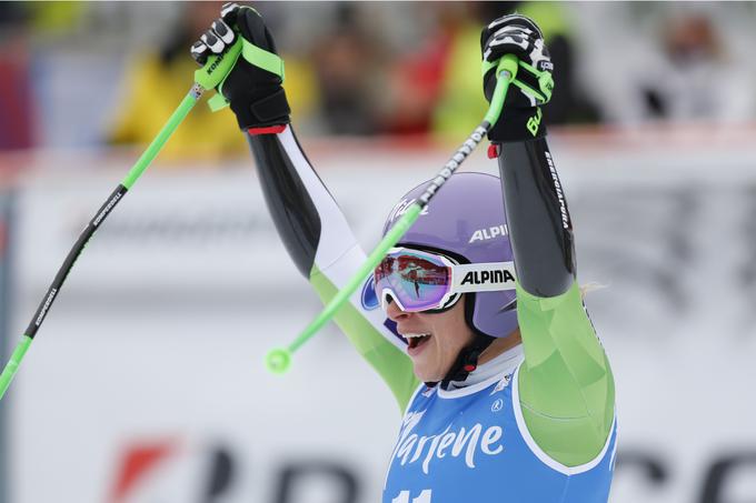 Ilka Štuhec se je v Val Gardeni veselila osme in devete zmage. | Foto: Getty Images