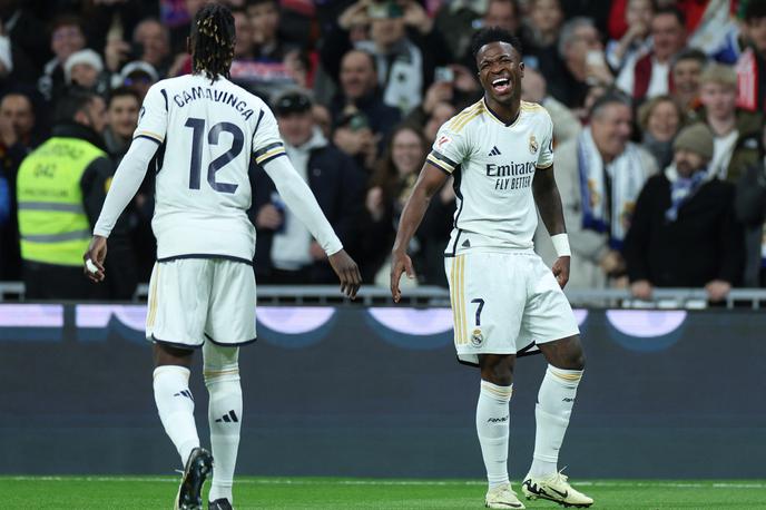 Real Madrid Vinicius Junior | Vinicius Junior je za vodstvo Reala zadel že v šesti minuti. Jude Bellingham je še v prvem polčasu povišal na 2:0. | Foto Reuters