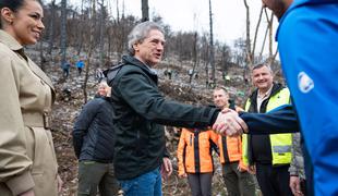 V veliki akciji na kraškem pogorišču pomagala tudi Robert Golob in Tina Gaber