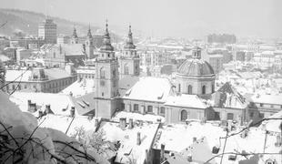 Tako je bila v prejšnjem stoletju videti zasnežena Ljubljana #foto