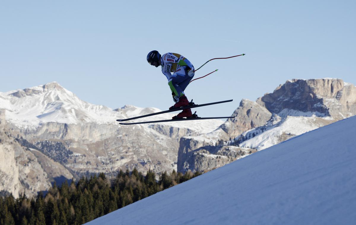 Val Gardena Miha Hrobat | Miha Hrobat je bil na prvem smuku sezone tretji, v napovedih za Val Gardeno je bil bolj zadržan. | Foto Reuters